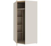 Forte WEXLIN Armoire d'angle 90 95 cm, Moderne, avec Porte d'armoire, Chambre à Coucher, Peu encombrante, matériau dérivé du Bois, Sable/mauvella, décor Bois, 92,2 cm de Large x 193,7 cm de Haut x