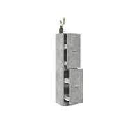 Armoire d'apothicaire gris béton 40x41x174,5 cm bois ingénierie, coffre d'apothicaire, meuble d'apothicaire, coffre à 3309648