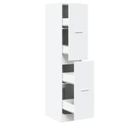 Armoire d'apothicaire - mango - Armoire haute - blanc 30x41x144,5 cm bois d'ingénierie M1301