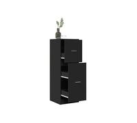 Armoire d'apothicaire noir 40x41x118 cm bois d'ingénierie, coffre d'apothicaire, meuble d'apothicaire, coffre à 855197