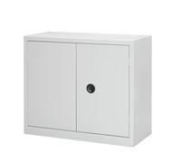 Armoire d'atelier monobloc H 100 x L 120 x P 53 cm corps gris - portes grises