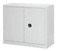 Armoire d'atelier monobloc H 100 x L 120 x P 53 cm corps gris - portes grises