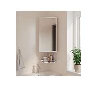 vidaXL Armoire de Bain à Miroir d'angle Blanc 30x24x60 cm, Armoire de Salle de Bain, Armoire de Toilette avec Miroir, Meuble d'angle