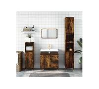 Armoire de bain chêne fumé 65x33x60 cm bois d'ingénierie831601