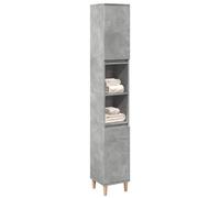 Armoire de Bain Colonne Rangement Toilette Sonoma Gris Bois d'Ingénierie vidaXL