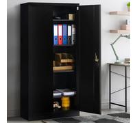 IDMarket - Armoire métallique 80 cm 5 Niveaux Noire