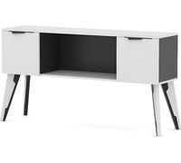 Armoire de bureau Armoire d'appoint Armoire de chevet avec tiroirs Blanc-noir