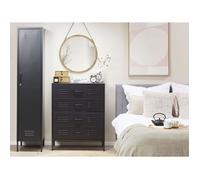 Armoire de bureau - BELIANI - FROME - 1 porte - Acier chromé noir