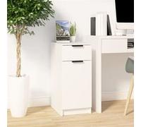 vidaXL Armoire de Bureau Rangement de Bureau Armoire de Salle d'Étude Meuble de Rangement Intérieur Blanc 33,5x50x75 cm Bois d'Ingénierie