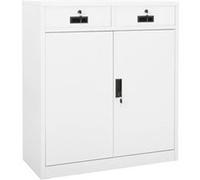 Armoire de bureau Blanc 90x40x102 cm Acier Blanc G
