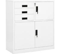 vidaXL Armoire de bureau Blanc 90x40x102 cm
