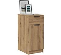 vidaXL Armoire de Bureau chêne Artisanal 33x50x75 cm Bois d'ingénierie, Meuble de Bureau, Bureau avec Armoire, Organisateur de Bureau