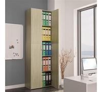 Armoire de bureau Chêne sonoma 60x32x190 cm Bois d ingénierie Chêne sonoma G