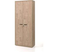 Armoire de bureau DEPÉ – 2 portes – Chêne doré – L90 x H216 x P40 cm
