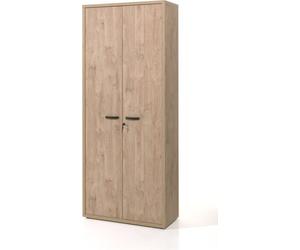 Armoire de bureau DEPÉ – 2 portes – Chêne doré – L90 x H216 x P40 cm
