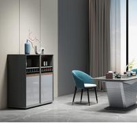 Armoire de bureau en bois gris - compacte et moderne
