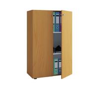 Armoire de bureau Lona (portes battantes, imitation hêtre, XL)