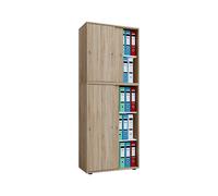 Armoire de bureau Lona (portes coulissantes, aspect bois, XXl)