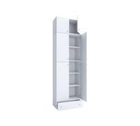 VCM Armoire de bureau XXL Armoire de classement Livres Meubles de bureau Classeur Armoire Lona 5f A Tiroir Blanc