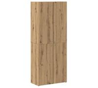 vidaXL Armoire de bureau Chêne Artisanal 60×32×152,5 cm 3 étagères 2 portes Bois d'ingénierie
