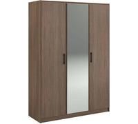 Armoire de chambre – AZUKA – Orme brûlé – 3 portes – Style moderne – 139 x 52 x 197 cm