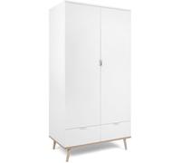 Finori Armoire de chambre GÖTEBORG 61 Chêne sonoma / Blanc 2 portes battantes 90x55x180 cm