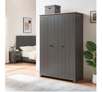 Armoire de chambre Vasand 175 x 120 x 52 gris / effet chêne