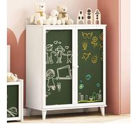 Armoire de chambre Vidaxl Buffet avec Tableau Noir Blanc 80 x 40 x 110 cm