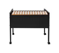 Armoire de classement à roulettes 70 x 37 x 60 cm - Chariot à dossiers suspendus 30 kg avec bord rabattu et 4 roulettes de frein - Chariot de documents A4 - Organiseur de documents pour bureau, bureau