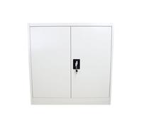 Armoire de Classement Acier Gris 90 x 90 x 40 cm Métallique 2 Portes 2 Etagères