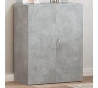 Armoire de classement en bois gris béton 60 x 32 x 77,5 cm avec beaucoup d'espace de rangement pour le bureau et le bureau à domicile, verrouillable, idéal comme armoire de bureau et d'archivage pour