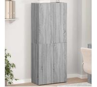 vidaXL Armoire de classement Sonoma Gris 60x32x153 cm Bois d'ingénierie pour bureau