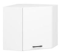 Armoire de cuisine AKORD d'angle W60 accr. au mur OLIWIA modulable Blanc 60 cm 1 porte façade Blanche 2 étagères 60x30x58 cm Blanc G