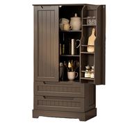 Armoire de cuisine - Armoire de rangement - Armoire haute - Buffet - Organisateur - 2 tiroirs et 2 portes