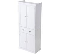Armoire de cuisine autoportante de 72 pouces, avec portes, porte de placard et étagère réglable, solution de rangement haute pour la cuisine, le salon, la salle à manger ou la buanderie, de couleur bl