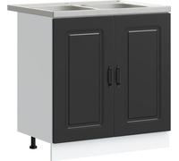 Armoire de cuisine avec stockage Kalmar Noir 80 x 46 x 81,5 cm