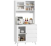 Armoire de cuisine haute - petit meuble de cuisine - garde-manger - buffet - meuble avec tiroirs - hauteur : 180 cm