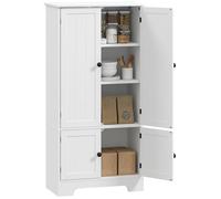 HOMCOM – Armoire de cuisine – placards et étagères réglables – 58,2 x 30 x 123 cm – Blanc