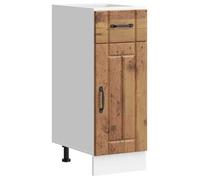 Armoire de cuisine Lucca - vidaXL - caisson cuisine - bois d'ingénierie - vieux bois - 30 x 46 x 54 cm - avec tiroir - avec porte{wn