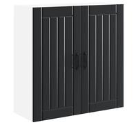 Armoire de cuisine moderne - vidaXL - 80x31x80 cm - Noir - Bois d'ingénierie - Rangement mural - Compartiments variés