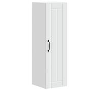 Armoire de cuisine moderne - vidaXL - Blanc - 30x31x100 cm - Bois d'ingénierie - Rangement mural - Poignée noire