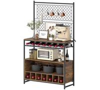 Armoire de cuisine - Petit meuble de cuisine - Rangement de cuisine - Armoire de cuisine avec plan de travail - Étagère de cuisine - Brun rustique