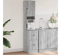 vidaXL Buffet de Cuisine avec Porte 2 pcs Bois Ancien 60 x 50 x 180 cm, Rangement spacieux, Buffet rectangulaire Moderne, Organisateur Chic pour la Salle à Manger, Meuble Efficace