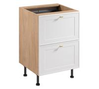 Armoire de cuisine Range-couverts Armoire basse 2 tiroirs Armoire en bois