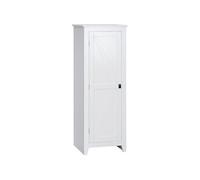 HOMCOM Meuble salle de bain armoire de cuisine compacte style classique avec 3 étagères réglables en hauteur MDF blanc Aosom France