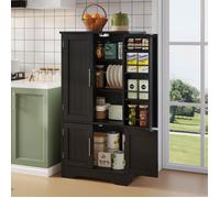 Armoire de Cuisine - TRUXEN8 - 120x60x40cm - 4 Portes - LED à Capteur - Noir