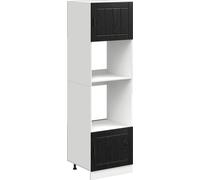 Armoire de four PORTO Chêne noir 60 x 57 x 207 cm