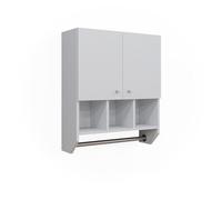 Armoire de Fynn, 59.2x70.5cm Armoire suspendue avec 2 portes, Blanc, Vicco 43372