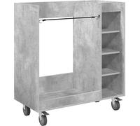 Armoire de Golf avec roue Uni Gris béton 90 x 45 x 98 cm