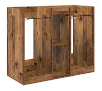 Armoire de golf en bois - vidaXL - Bois ancien - 102x45x85,5 cm - Grand espace de stockage - Cadre en métal